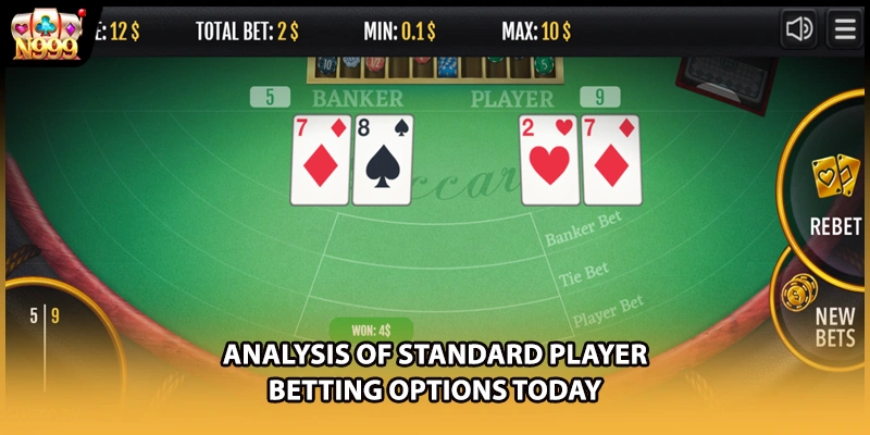 Analysis of standard player betting options today