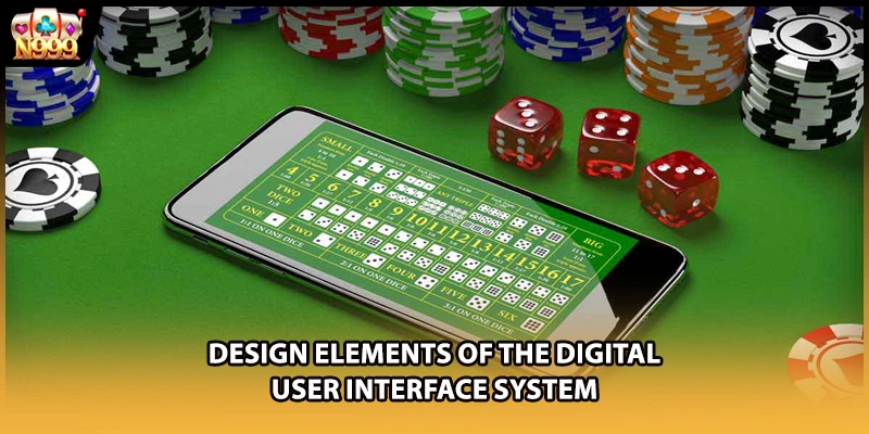 Design elements of the digital user interface system