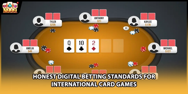 Honest digital betting standards for international card games