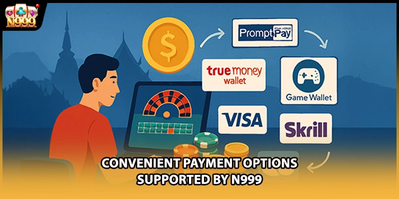 Convenient payment options supported by N999