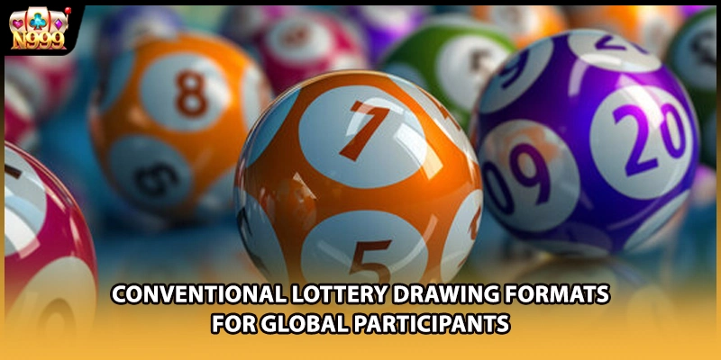 Conventional lottery drawing formats for global participants
