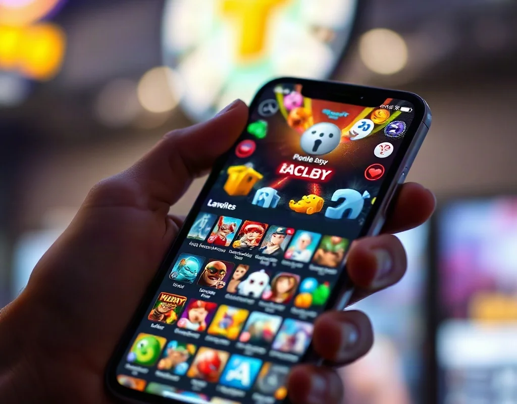 Mobile screen par multiple game icons ke saath N999 app ka view