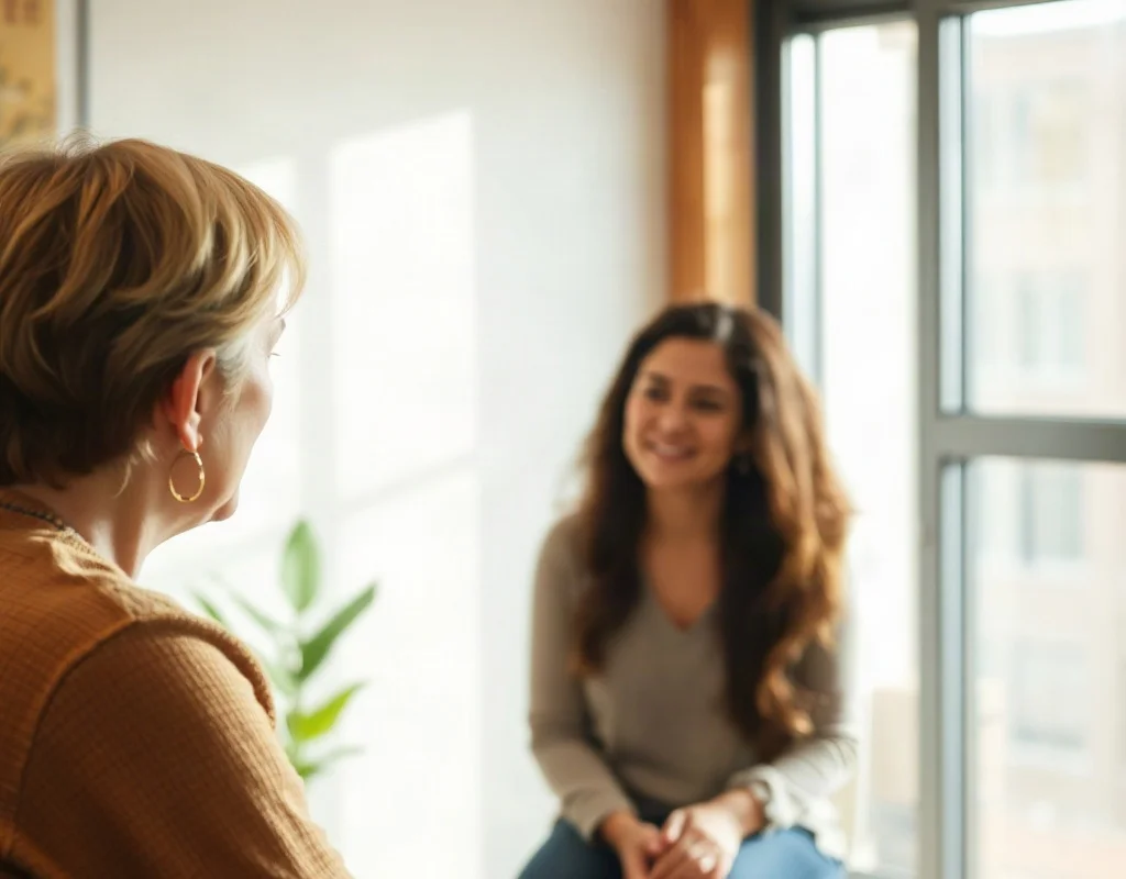 Person receiving support and guidance for responsible gaming